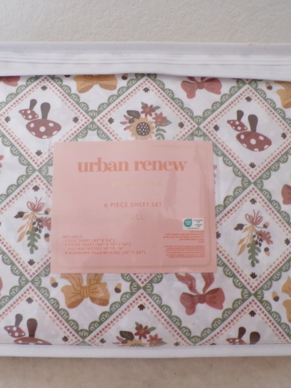 Bedding Full Sheet Set Urban Renew 6-Piece Super Soft NEW - Picture 4 of 5